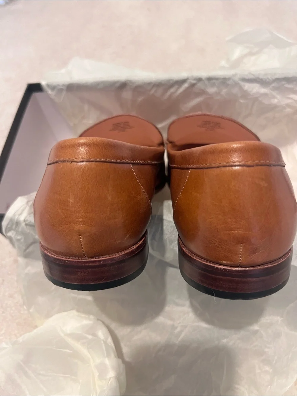 J. Crew - Excellent Pre Loved Condition - Cognac - Leather Penny Loafers
